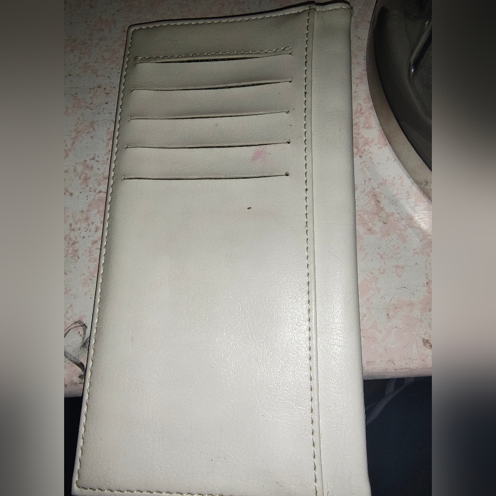 White Lizard Patterned Trifold Wallet - image 5